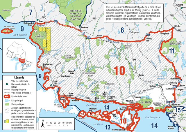 La zone 10 est située dans le Nord-Est de l’Ontario, y compris l’île Manitoulin et les villes de Wawa, Sault Ste. Marie et Sudbury.
