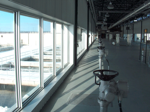 Biological aerated filters in the water pollution control plant in City of Thunder Bay