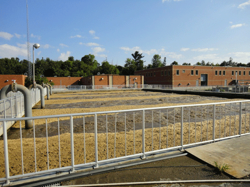 View of the Keswick wastewater treatment plant