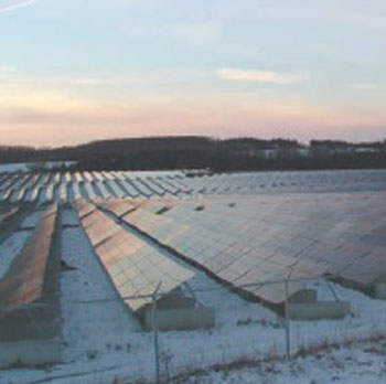 Colour photo of Lily Lake Solar Farm, Peterborough. Photo credit: Ministry of Natural Resources (MNR).