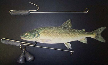 Colour photo of apparatus used for deep release of lake trout. Photo courtesy of D. Reid, Ministry of Natural Resources, Owen Sound