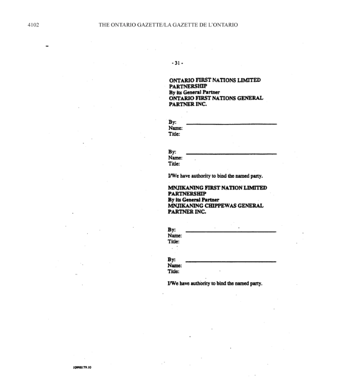 Title: Schedule R Protocol Agreement - Description: A photocopied image of the Protocol Agreement