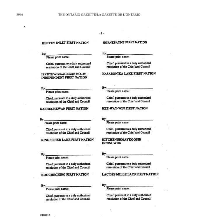 Title: Schedule k OFN limited partnership agreement - Description: A photocopied image of the OFN limited partnership agreementsignatory page