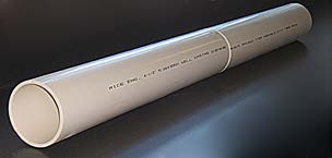 Photograph of a thermmal plastic - Polyvinyl chloride pipe