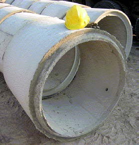 A picture of a contrete pipe