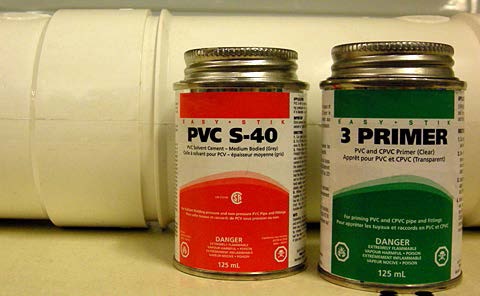 A picture of Polyvinyl chloride and solvent cement