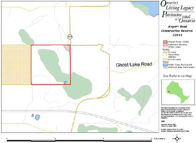 Map of Airport Road Conservation Reserve