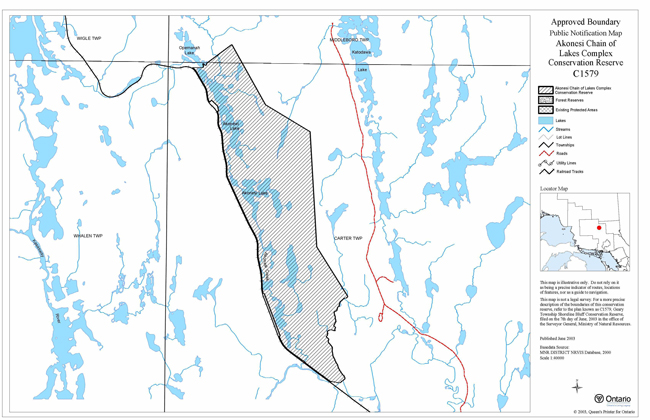 Map of Approved Boundary of Akonesi Chain of Lakes Complex Conservation Reserve