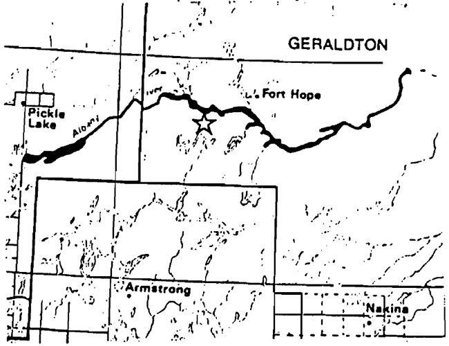 Map of Albany River North Central Region regional setting