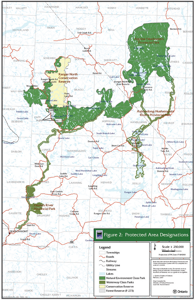 Protected Area Designations of Algoma Headwaters Signature Site