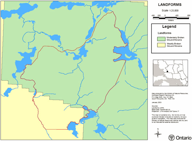 Image of Alm Lake Forest Conservation Earth Science Map
