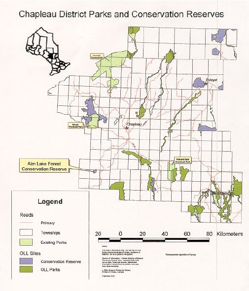 Image of Alm Lake Forest Conservation Reserve Location Map
