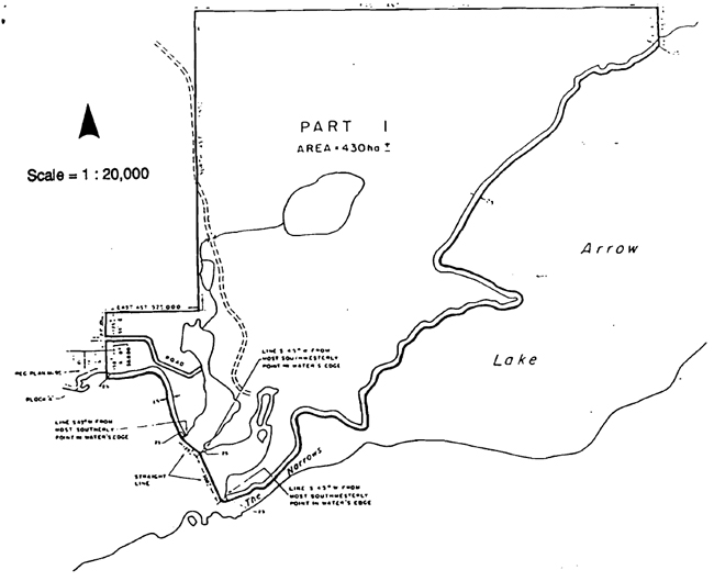 Plan of Arrow Lake Provincial Park in the District of Thunder Bay