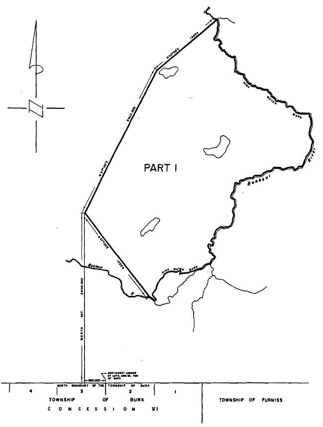 Map of Bonheur Provincial Nature Reserve