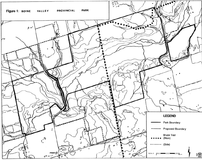 Map of Boyne Valley Provincial Park