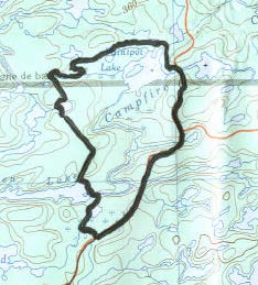 Map of Campfire River Conservation Reserve