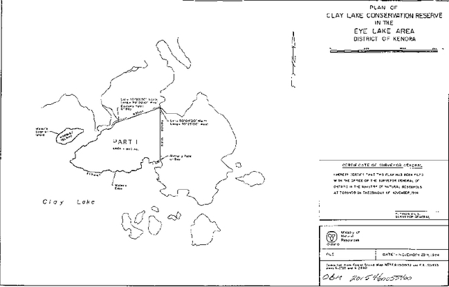 Map showing boundary of Clay Lake Conservation Reserve