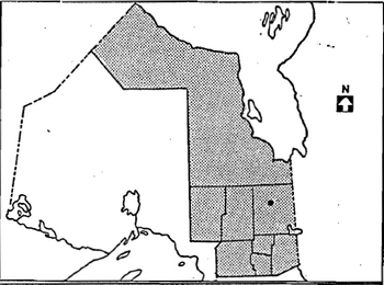 This is a regional setting map showing the location of the proposed Nature Reserve in the Cochrane district.
