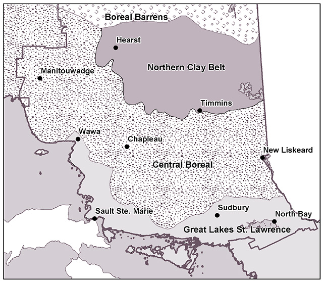 This is figure 7 map showing forest regions of northeast region.