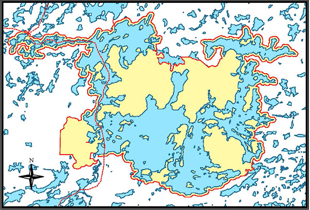 snowmobile trail that passes through the Dryberry lake conservation reserve.