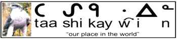 Image of Taashikaywin logo and slogan