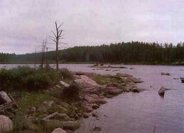 colour photograph of Rib Lake.
