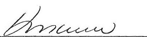 Signature of Bill Mauro, minister of natural resources