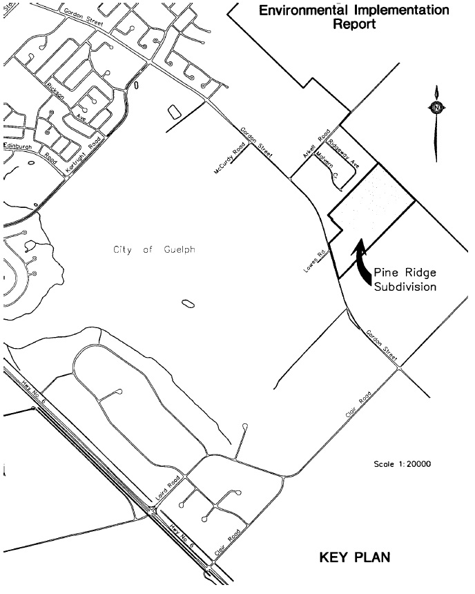 A map shows the location of a subdivision and the surrounding area.