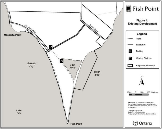 Map showing the existing development at Fish Point