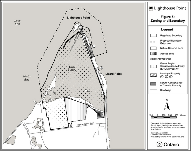 Map showing the zoning and boundary of Lighthouse Point