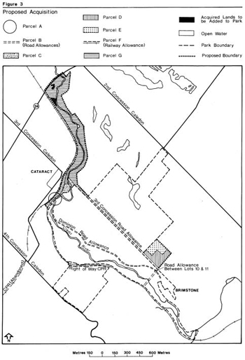 Map showing the proposed acquistion of lands around Forks of the Credit Provincial Park