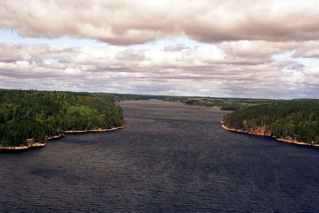 An aerial photograph showing the Northern portion of Scotia Lake