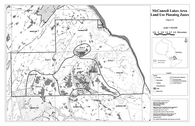 This map shows a detailed information about Mcconnell Lakes area land use planning zones.
