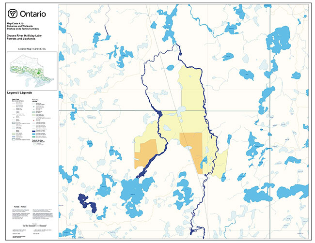 This map shows the fisheries values in grassy river.