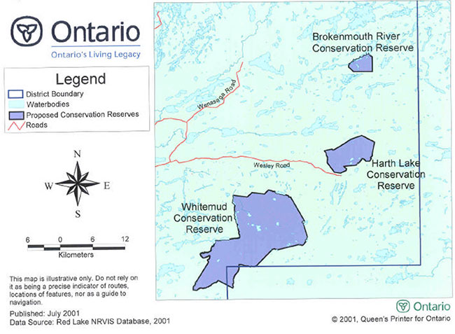This map shows the boundary for Harth Lake Conservation Reserve.