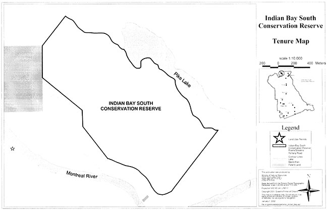 This map shows Tenure Map of Indian Bay South conservation Reserve.