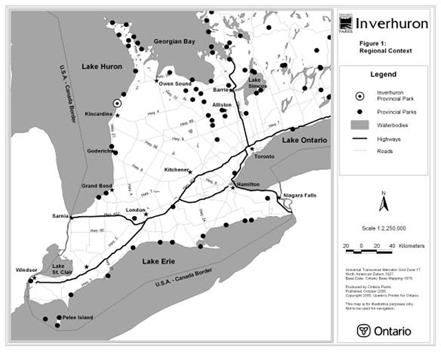 This is the regional context map (figure 1) of Inverhuron Provincial Park