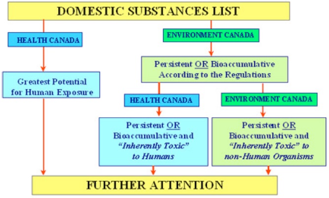 Domestic Substances List.  The text is explained in this section.