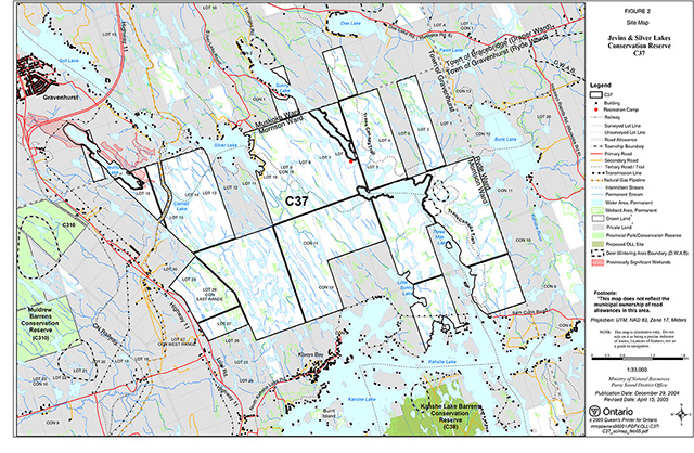 This figure 2 depicts the site map of Jevins and Silver Lake Conservation Reserve