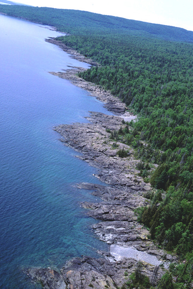 Figure 5: Typical shoreline along Lake Superior