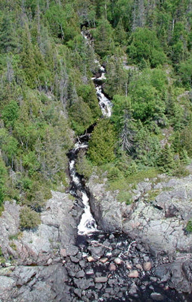 Figure 11: Blind Creek Falls – cascades over a 300 m vertical drop in about a 1 km distance