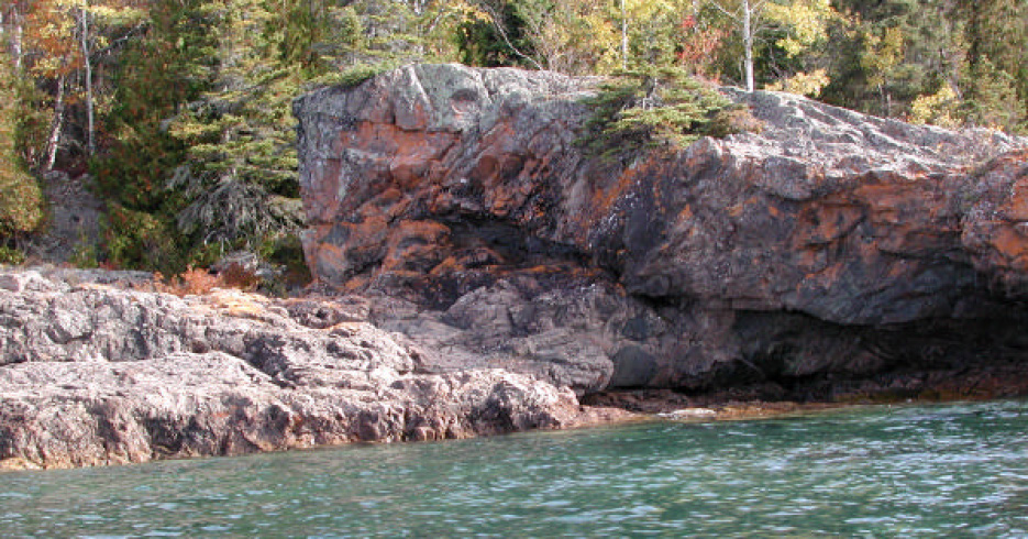 Figure 2: Small rock arch along shore.