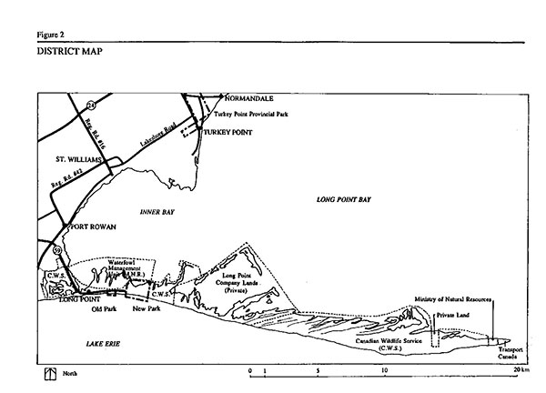 This is an illustration of the District map around Long Point Bay.