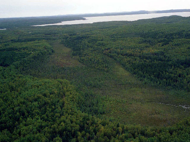 This is photo 1 aerial view of the north end of the conservation reserve.