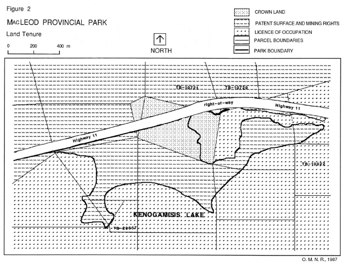 This is figure 2 map of MacLeod Provincial Park