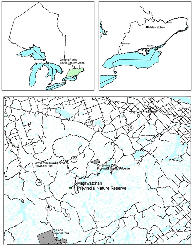 This is a regional setttings map for Matawatchan Provincial Nature Reserve
