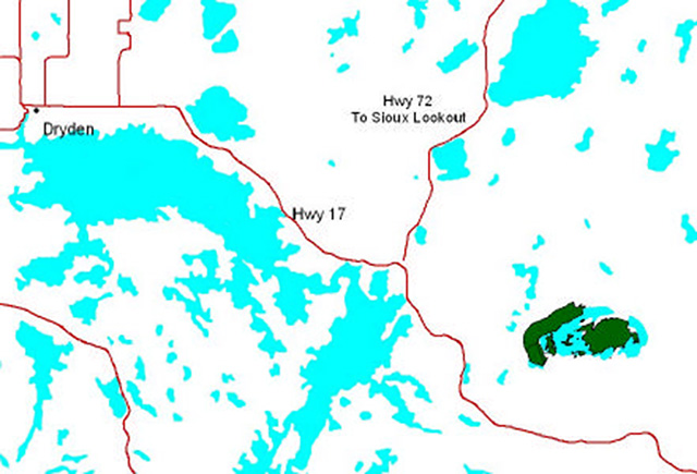 This is a reference map for Melgund Lake Conservation Reserve 