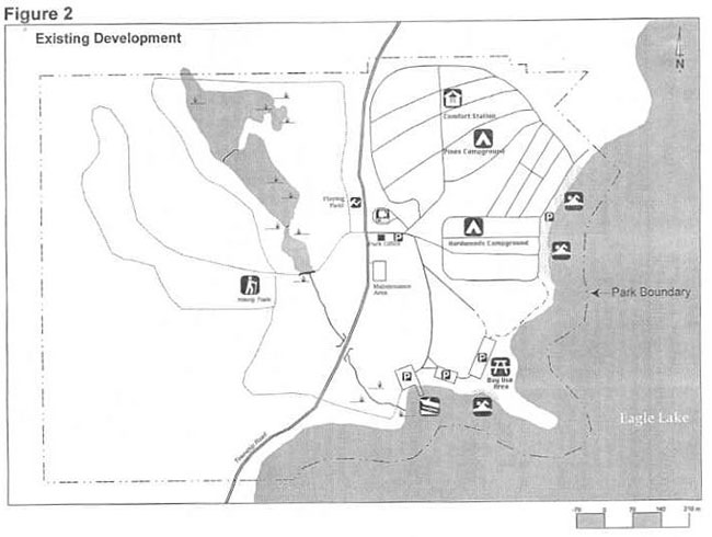 This map shows a detailed information about the Existing Development.