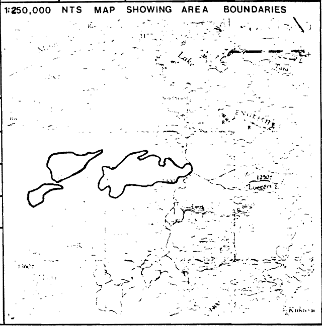 A map of Minnitaki Kames Provincial Park