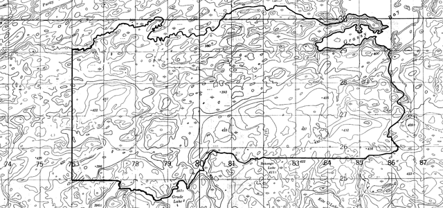 A map of Minnitaki Kames Provincial Park